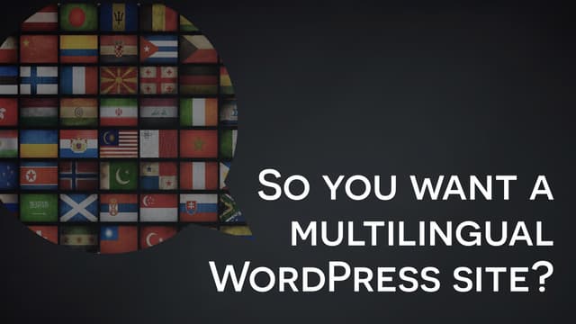 So you want a multilingual WordPress site?