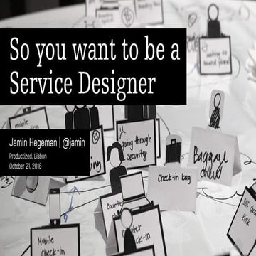 So you want to be a Service Designer