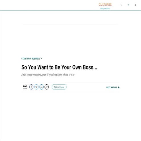 Want to Be Your Own Boss