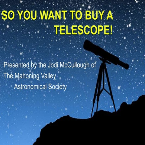 So you want to buy a telescope!
