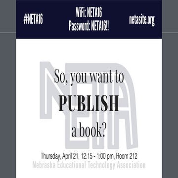 So, You Want to Publish a Book? 