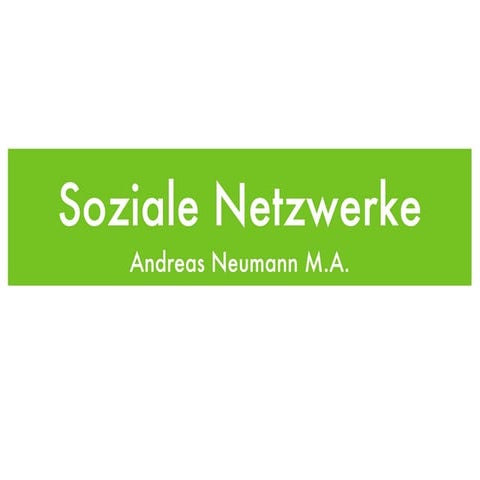 Soziale Netzwerke 2009