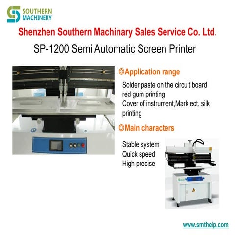 Semi auto screen printer sp-300 | PDF