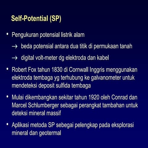 Self Potential (SP)