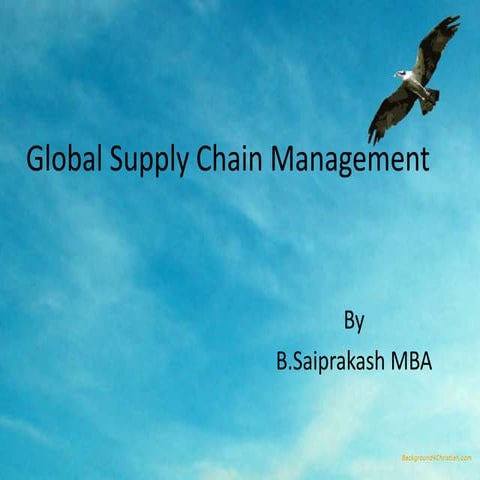 global supply chain managment