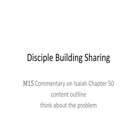 Commentary on Isaiah Chapter 50 content outline think about the problem ...
