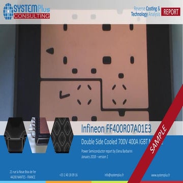 Infineon FF400R07A01E3 Double Side Cooled IGBT Module - 2018 teardown reverse...