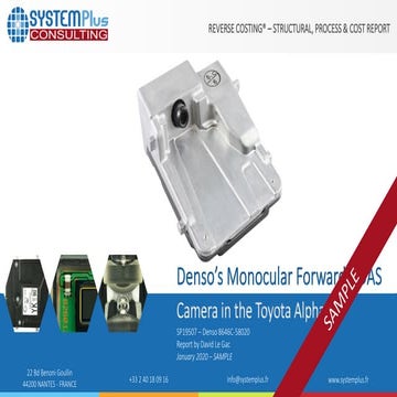 Denso’s Monocular Forward ADAS Camera in the Toyota Alphard | PDF