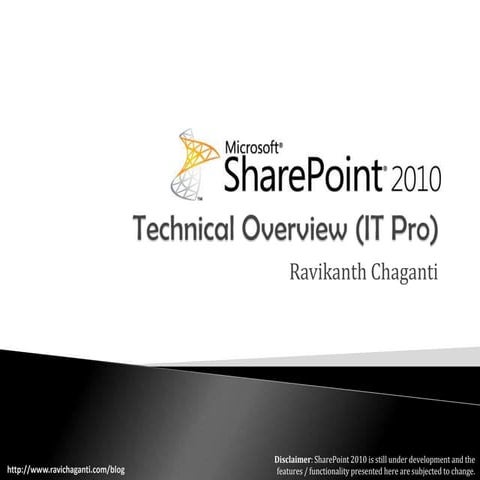 SharePoint 2010 Beta Technical Overview