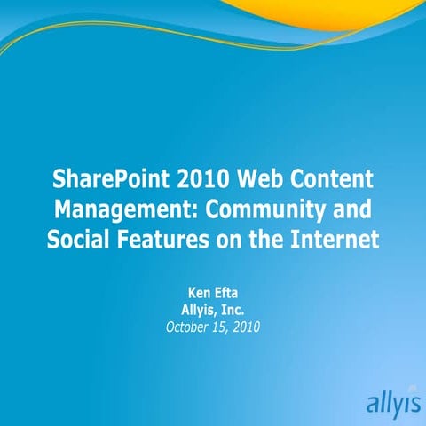 SharePoint 2010 Web Content Management