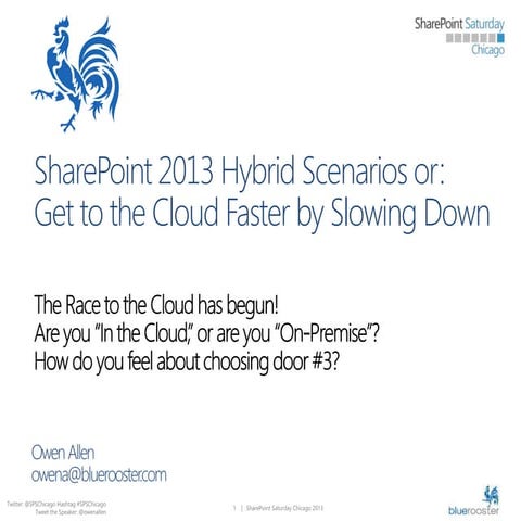 SharePoint Saturday Chicago 2013 SharePoint 2013 Hybrid Scenarios