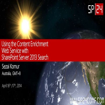 SP24  - Using the Content Enrichment Web Service with SharePoint Server 2013 ...