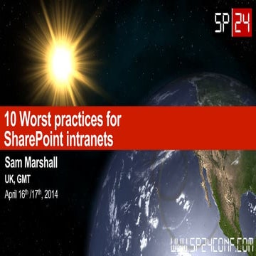 10 Worst practices for SharePoint intranets