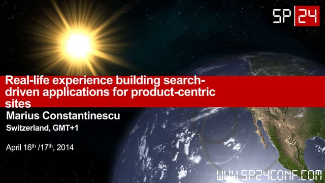 SP24 online conference April 17, 2014 > Real-live experience using cross-site...