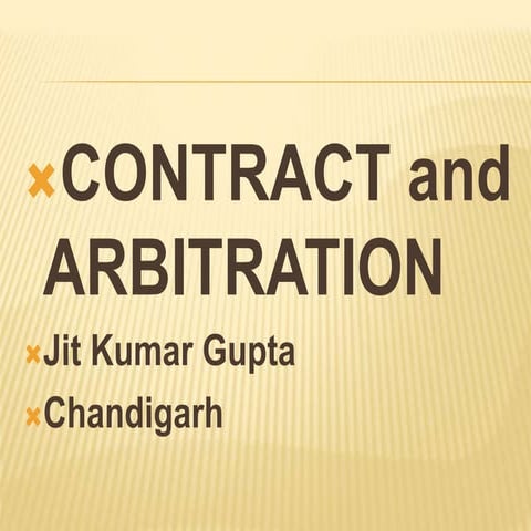 Contract and Arbitration