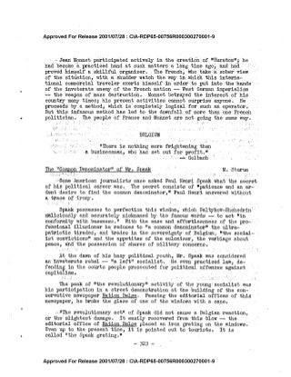 The "Common Denominator" of Mr. Spaak