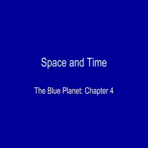Space and time ch4