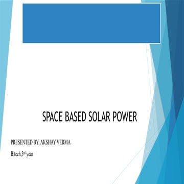 Space Based Solar Power | PPTX