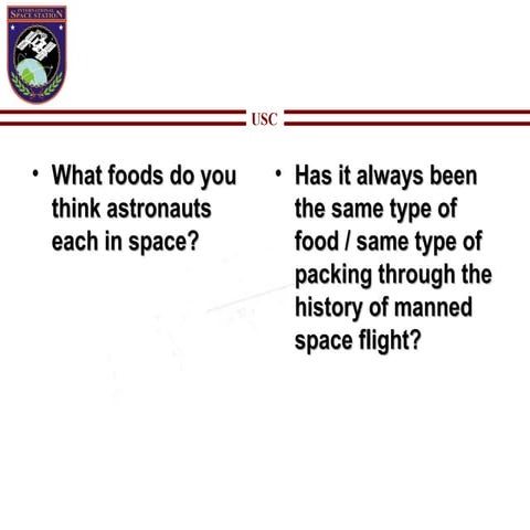 Space food | PPT