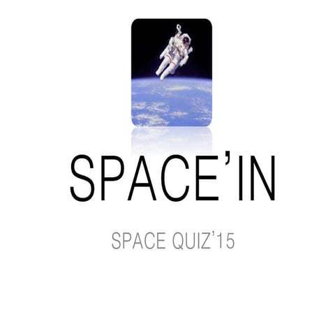 Space’in - space quiz - 2015