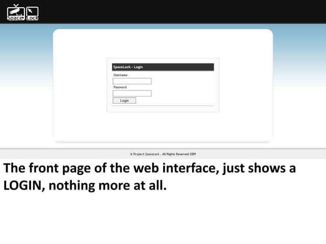 Space Lock Web UI