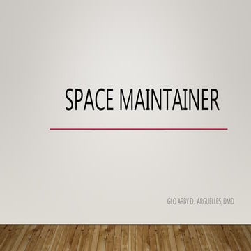 Space maintainer