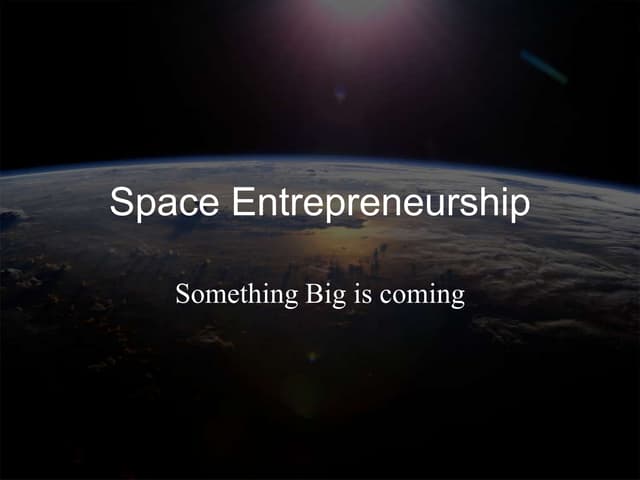 Space Entrepreneurship