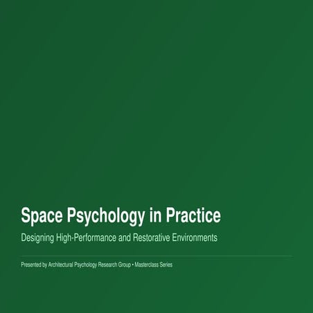 Introduction to Space Psychology: Designing Human-Centric Built ...