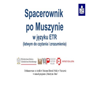 Spacerownik po Muszynie w języku ETR (easy to read)