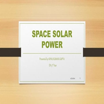 Space solar energy