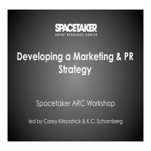 Developing a Marketing & PR Strategy