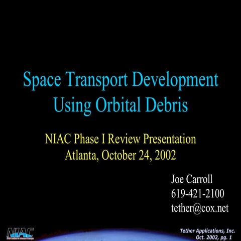 Space transportusingorbitaldebris