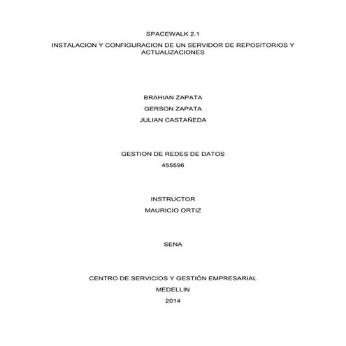 Servidor de Repos & Actualizaciones Spacewalk 2.1