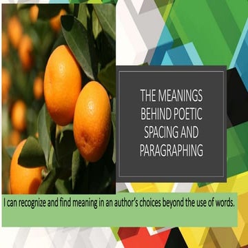 Spacing and paragraphing | PPTX