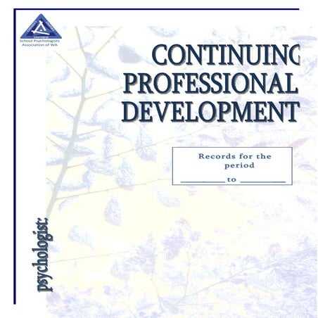 Spa cpd journal template 2011 | DOC