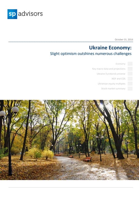 SP Advisors Ukraine economy October 31 2016