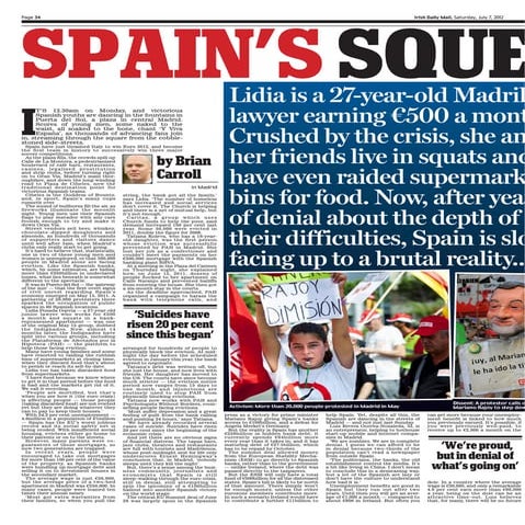 Irish Daily Mail - Spain´s Squeezed Middle