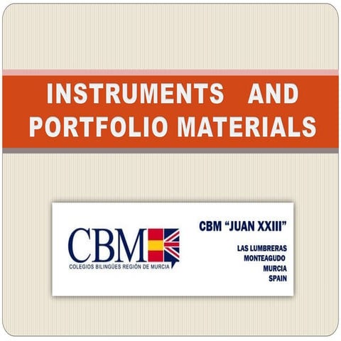 Spanish Musical Instruments at school Juan XXIII 