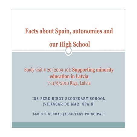 Spain minority education (Riga 2010) 