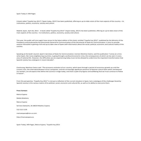 Spain today in 449 pages