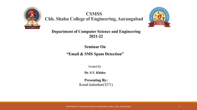 Spam email detection using machine learning PPT.pptx