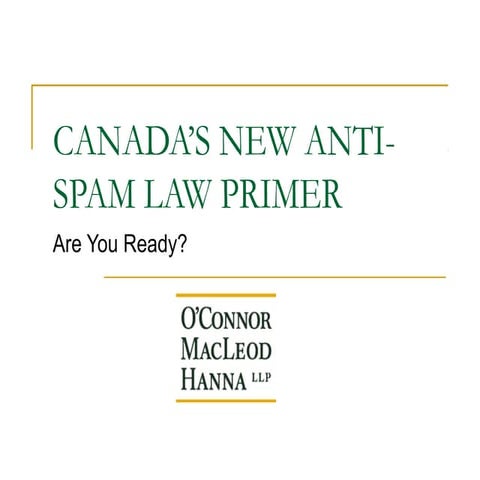 Anti-Spam Legislation Primer 02.20.14