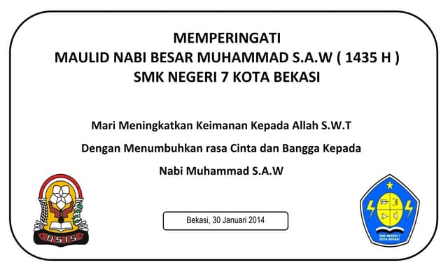 Proposal Kegiatan Maulid Nabi Muhammad SAW