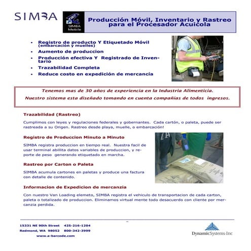 Spanish simba mobile for seafood 1-13