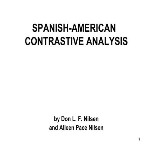 Spanish-American Contrastive Analysis