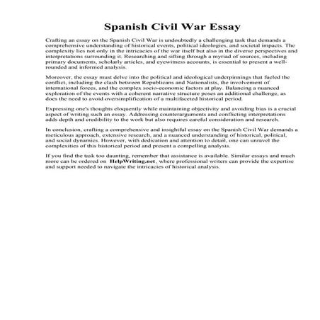 Spanish Civil War Essay