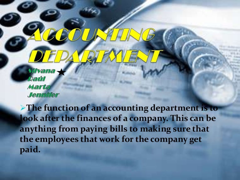 Spanish Cut - Accounting Department Tasks