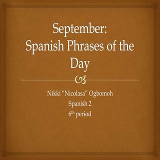 Spanish frases septiembre