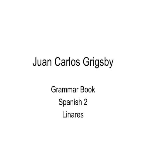 Spanish grammar book