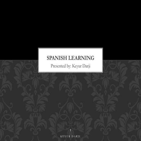 Spanish learning.. | PPTX